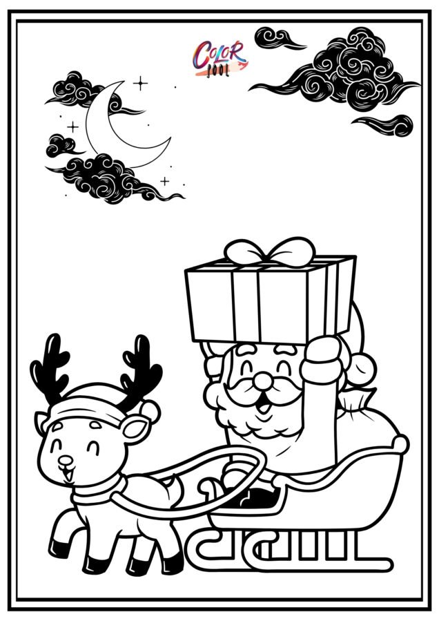 Christmas santa claus coloring pages