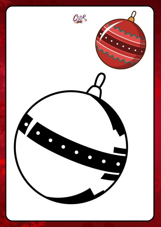 christmas ornaments coloring page