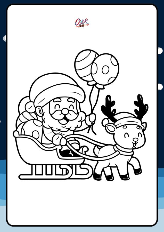 coloring page santa claus