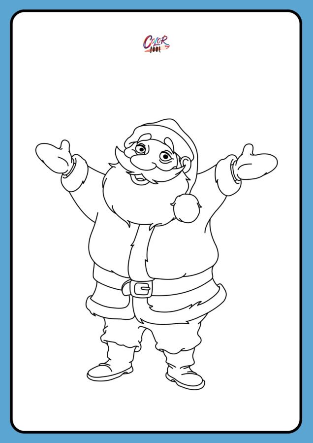 how to colour santa claus​

