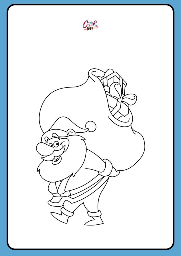 free printable santa coloring pages