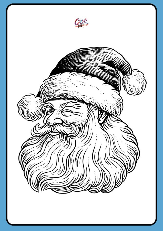 santa christmas coloring pages​

