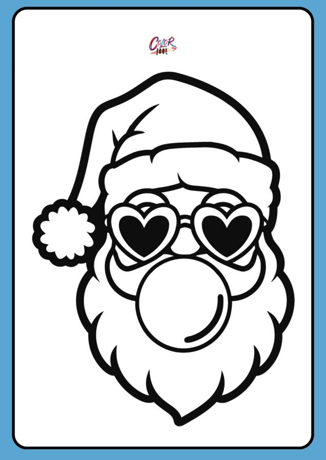 santa claus and reindeer coloring pages