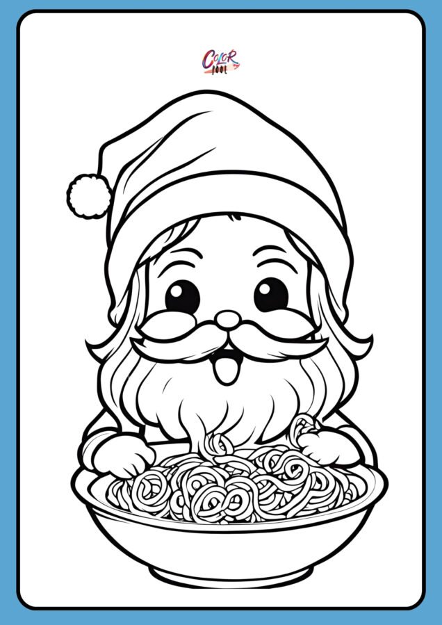 santa sleigh colouring page​

