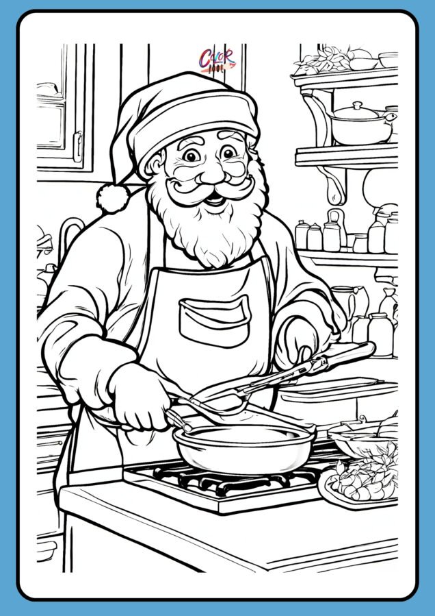 coloring pages of santa claus​

