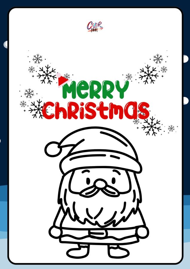 santa coloring sheet printable​

