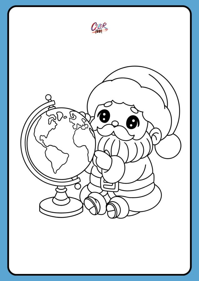 santa claus printable coloring pages