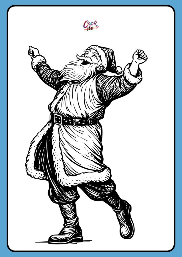 christmas coloring pages santa claus​

