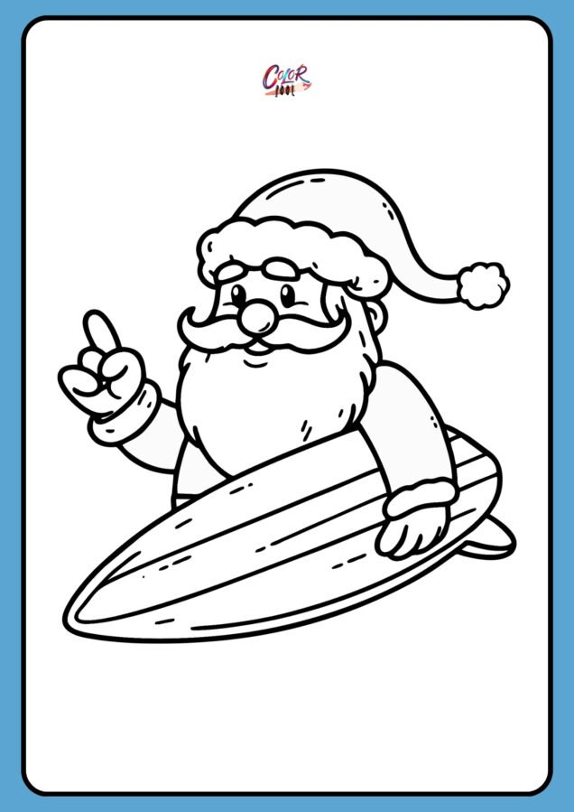 funny santa coloring pages​

