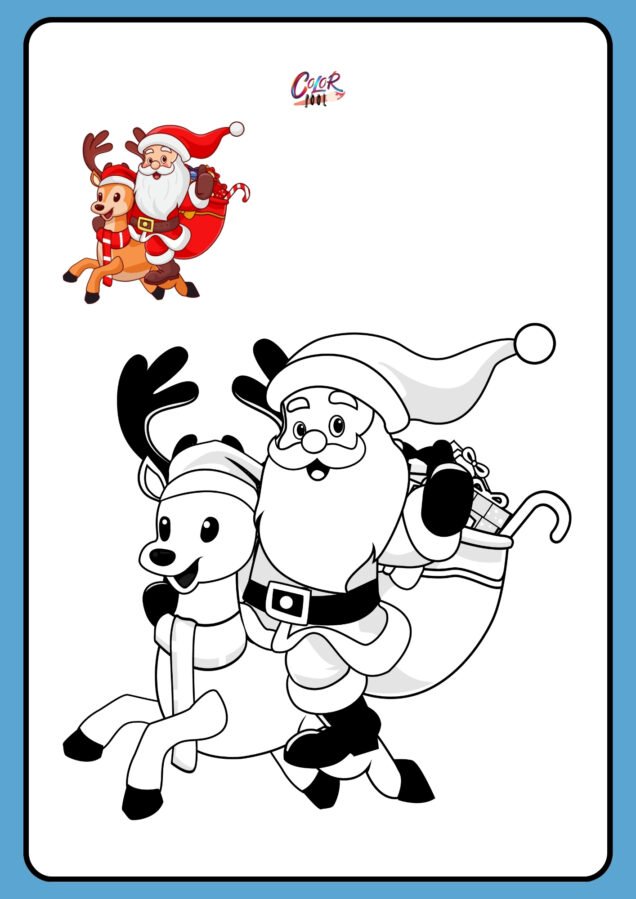 cute santa claus coloring pages