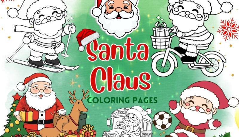 santa claus coloring pages