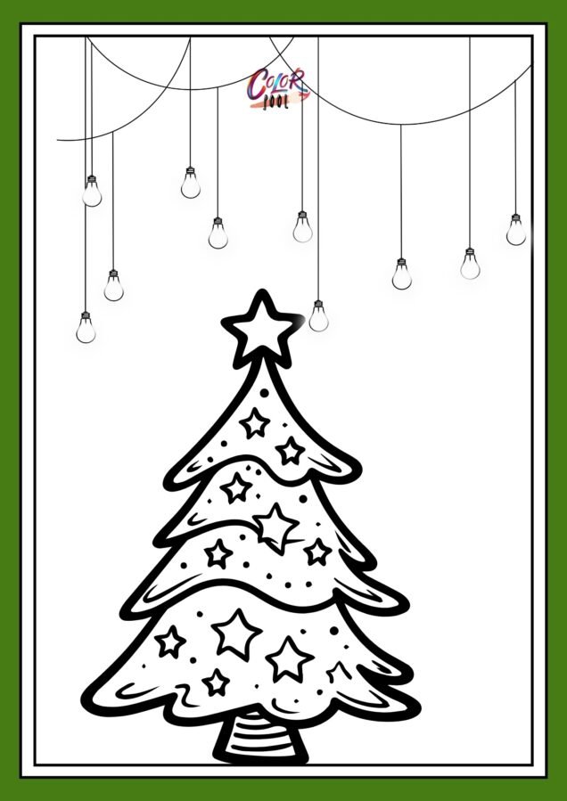 christmas tree color pages​