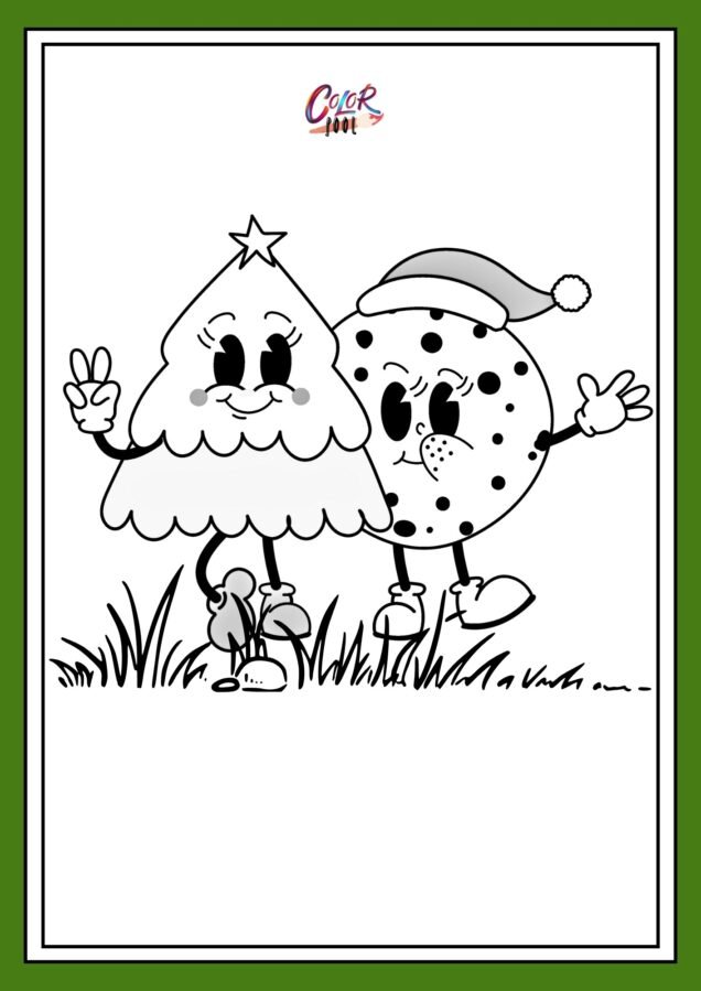 free printable christmas tree coloring pages