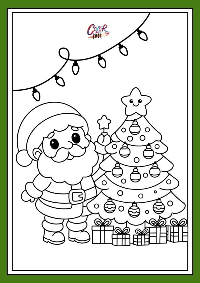 coloring pages of christmas trees​