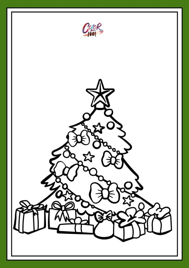 free printable christmas tree coloring pages​