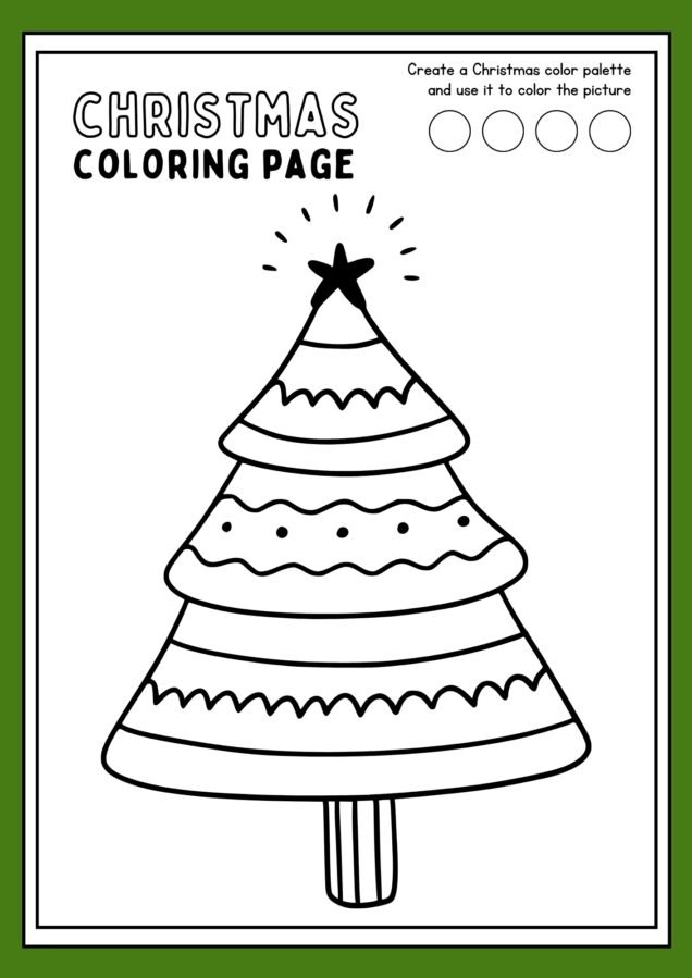 christmas tree coloring pages​