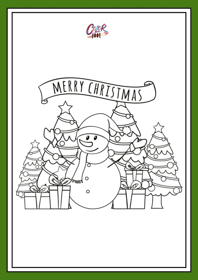 free printable christmas tree coloring page