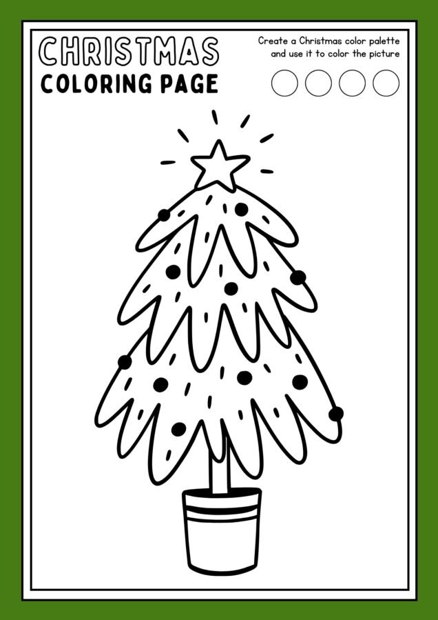 coloring pages christmas tree​