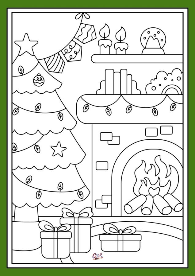 printable coloring pages of christmas trees