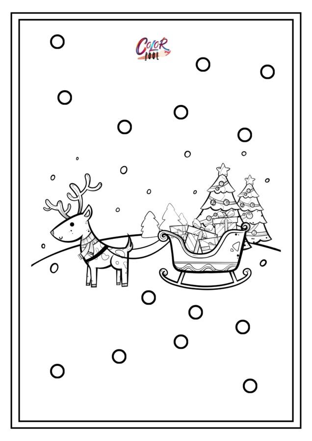 free christmas tree coloring page