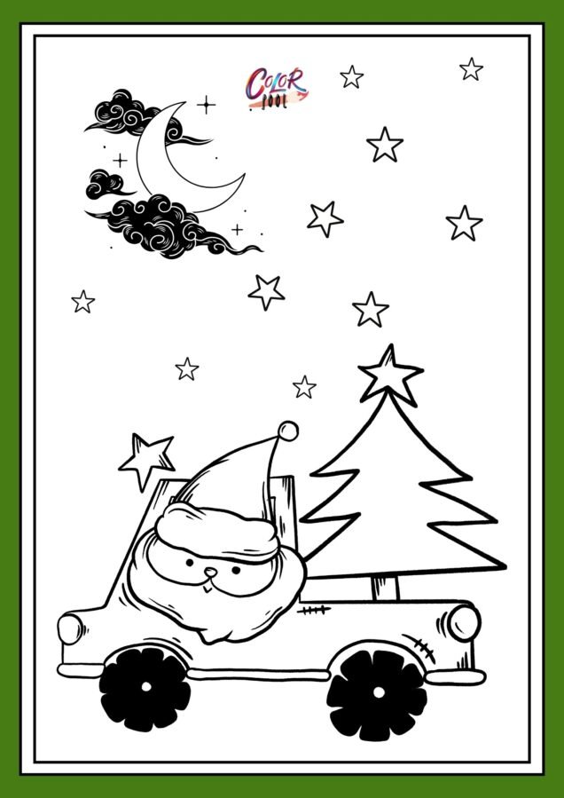 free printable christmas tree coloring pages