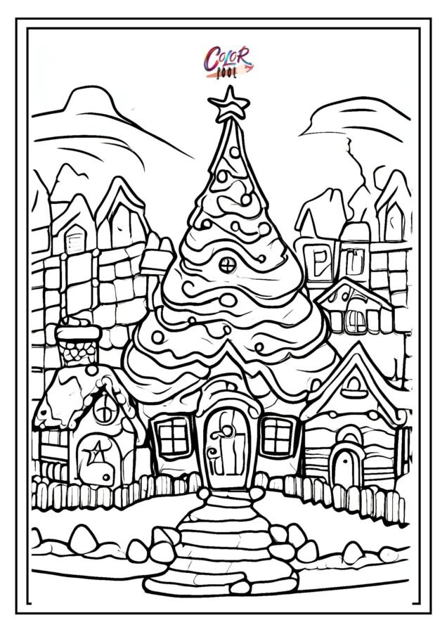 free coloring pages of christmas trees​