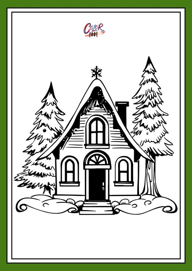 christmas tree coloring pages printable​