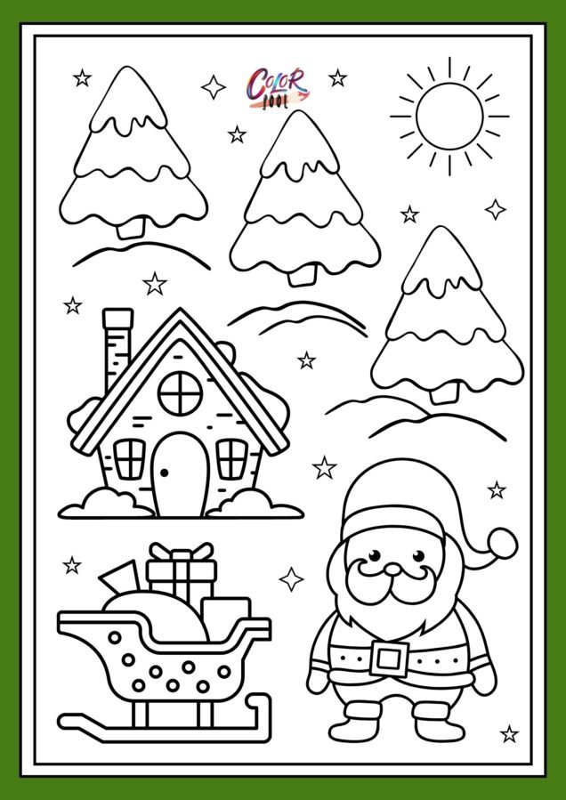 winter holiday coloring pages​