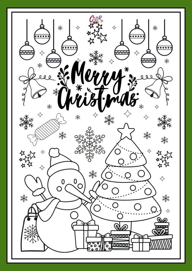 christmas tree printable coloring pages​