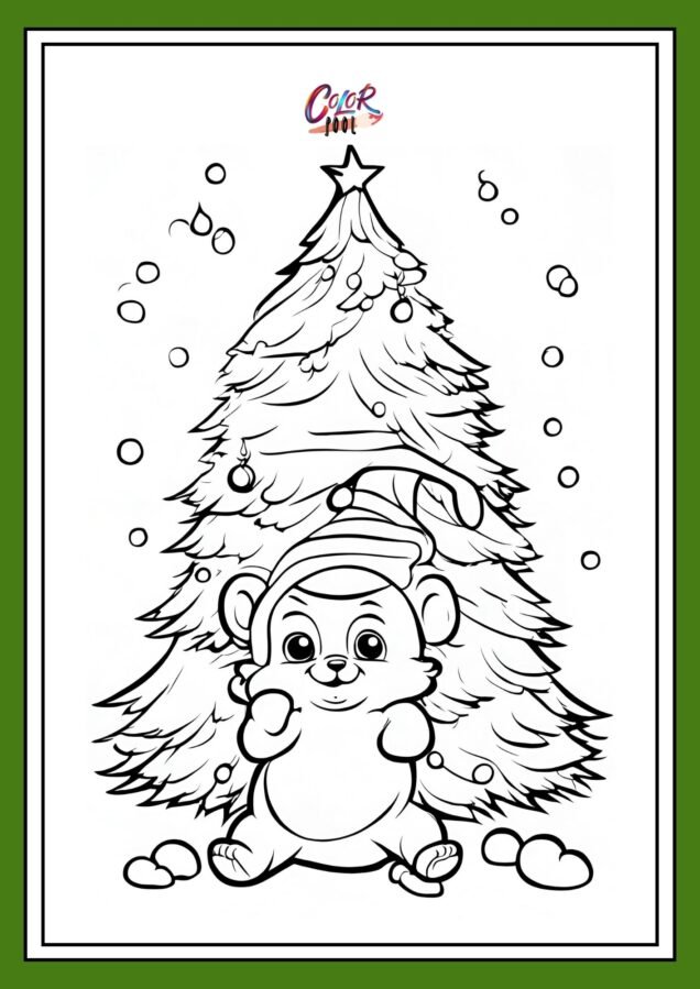 free christmas tree coloring sheets​