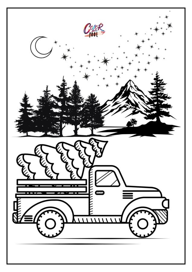 christmas tree coloring pages