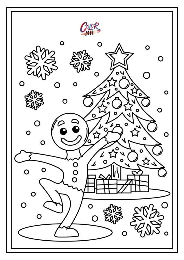 printable coloring pages christmas tree​