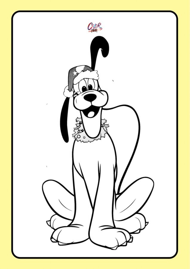 disney characters christmas coloring pages