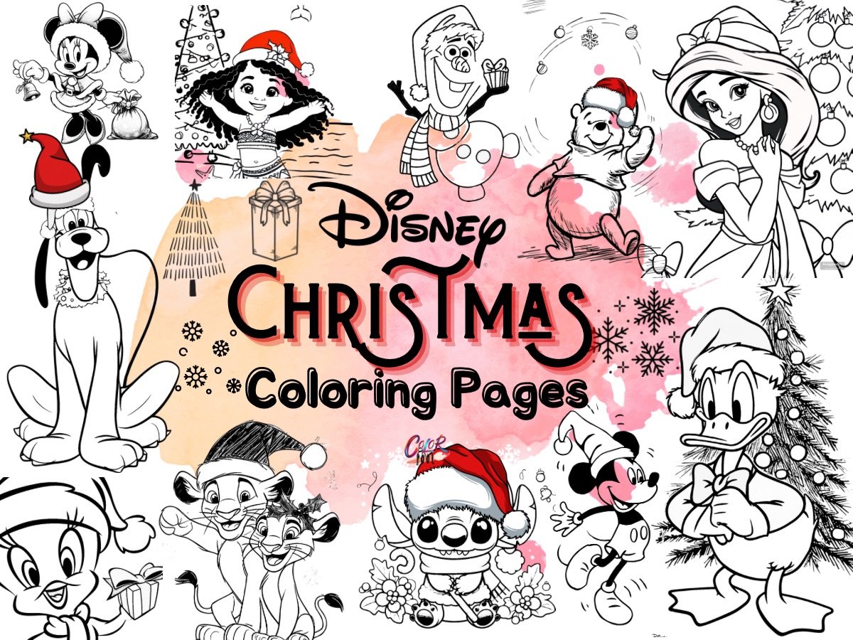 disney christmas coloring pages