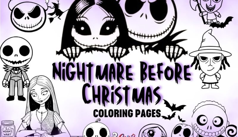 Free nightmare before christmas coloring Printables