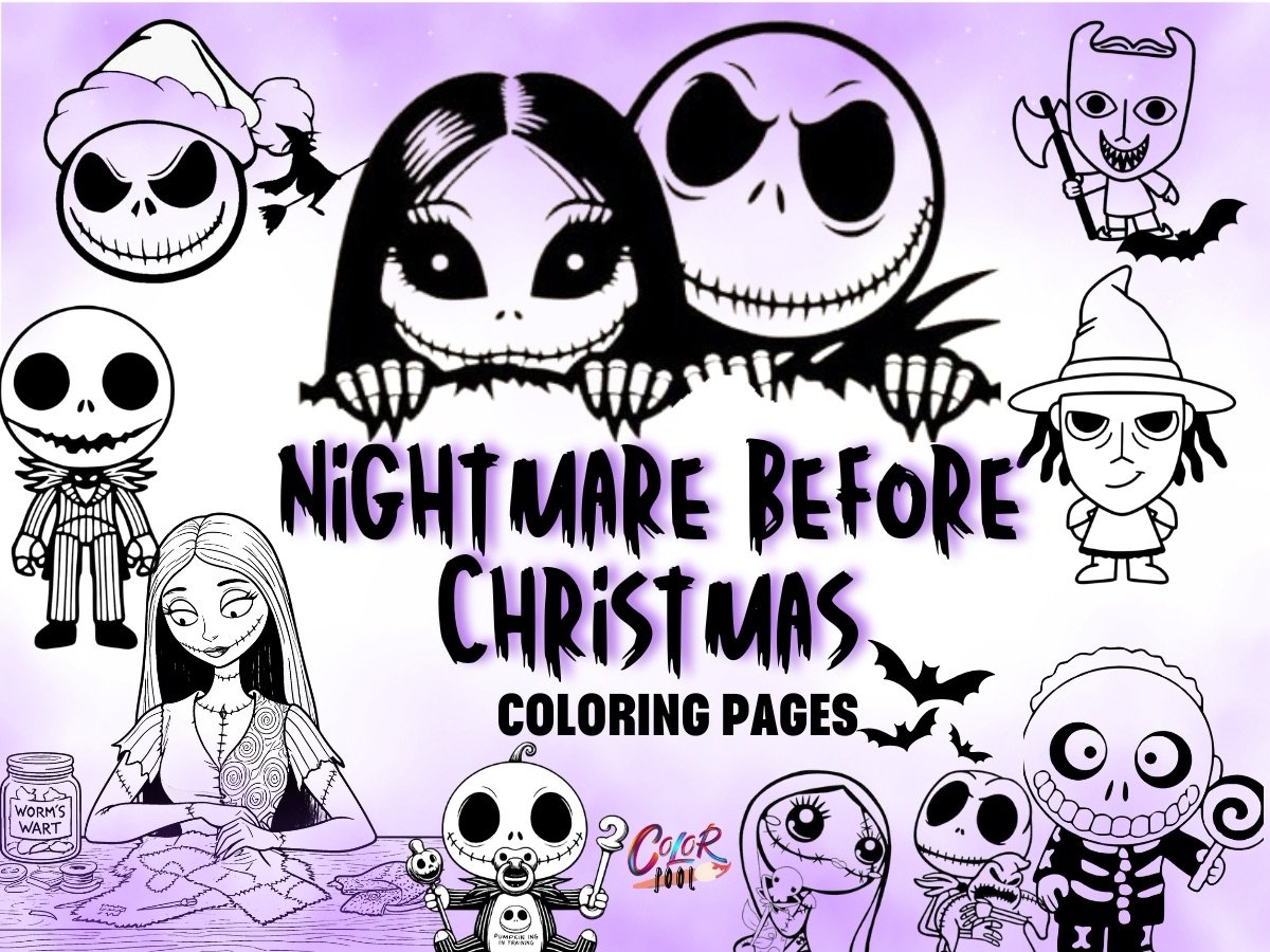 Free nightmare before christmas coloring Printables