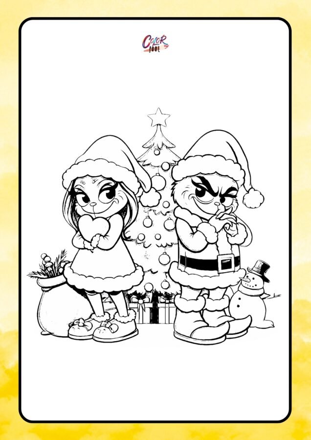 christmas coloring pages the grinch​

