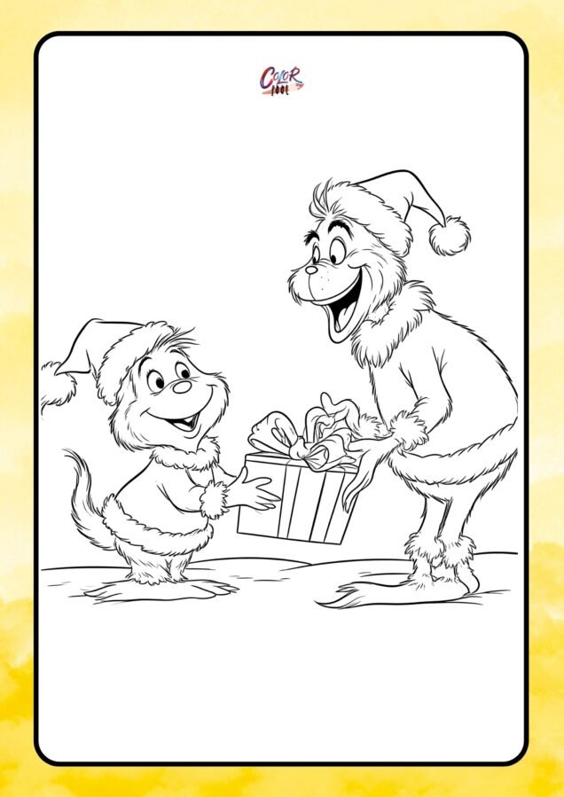 grinch christmas coloring page