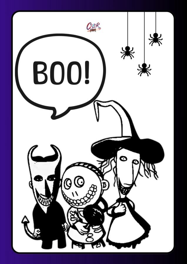 nightmare before christmas colouring book