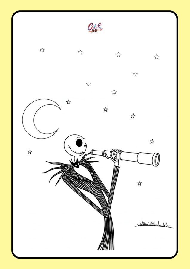 coloring pages nightmare before christmas