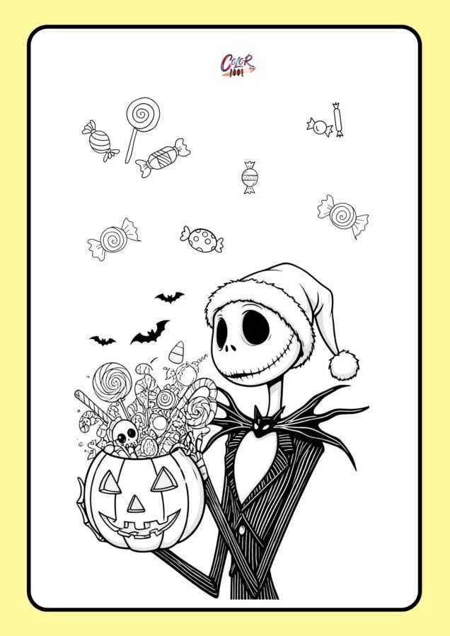 coloring pages for nightmare before christmas​