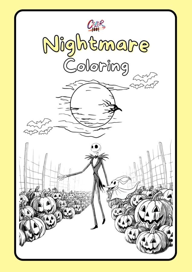 coloring pages of nightmare before christmas​