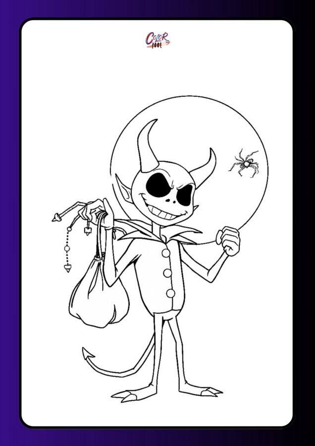 nightmare before christmas printable coloring pages​