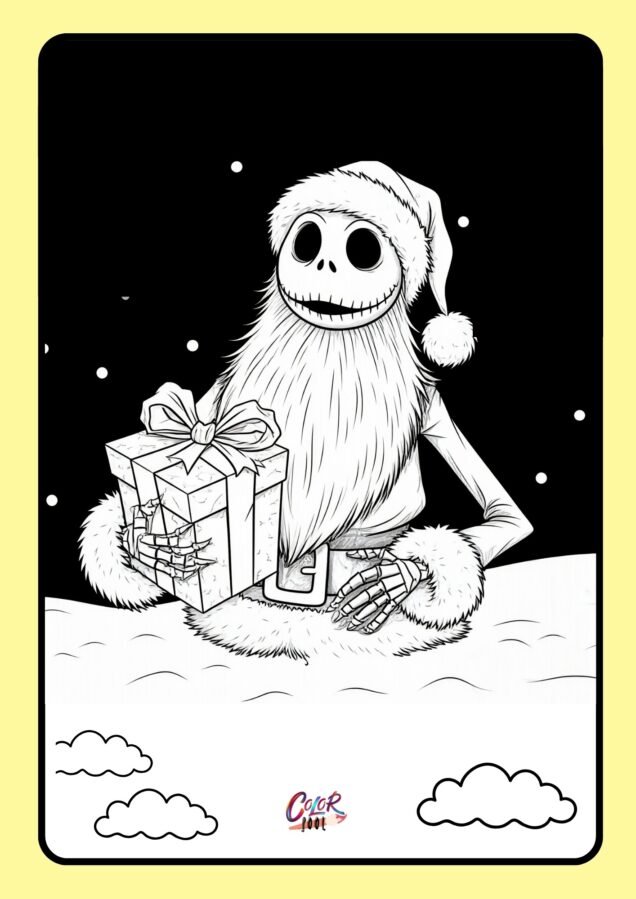 jack nightmare before christmas coloring pages