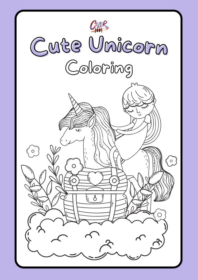 hard unicorn pictures to color​

