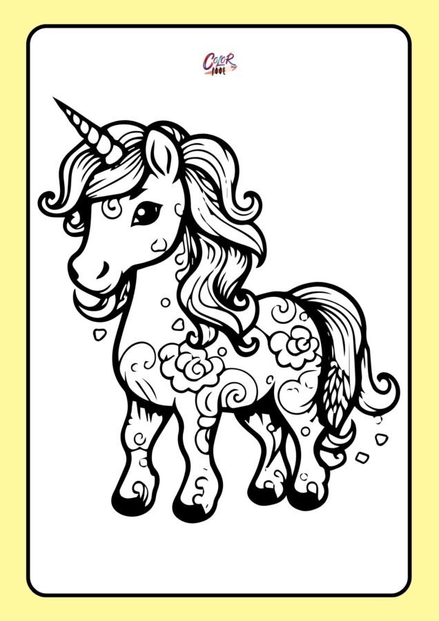 pic of a unicorn to color​

