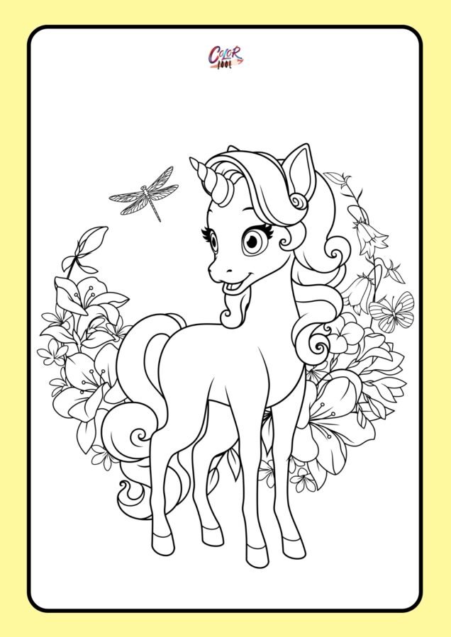 picture of a unicorn to color