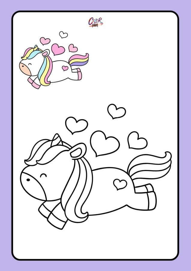 unicorn coloring page printable​

