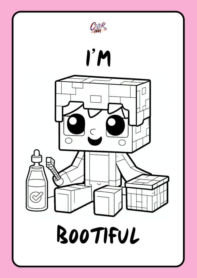 minecraft coloring pages​