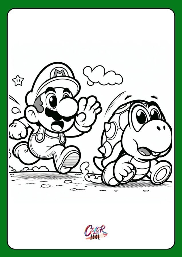 free colouring pages mario​